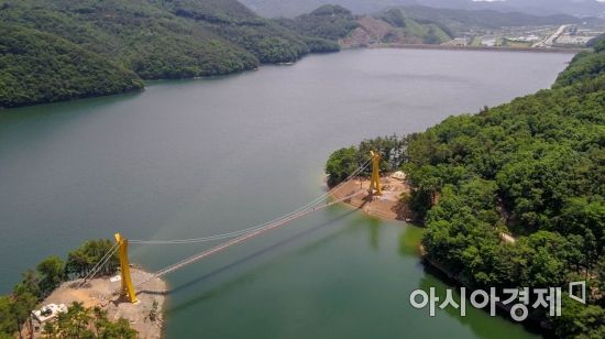 장성군, 154m 출렁다리 완공…25일부터 개통