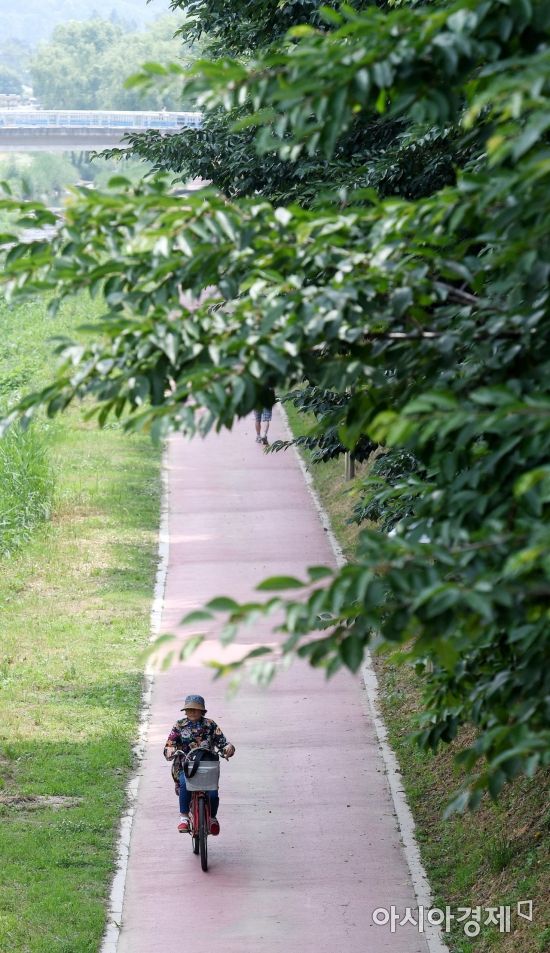 [포토] 녹음 속 라이딩