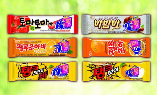 아이스크림은 무조건 열량 높다?…해태제과 빙과 6종에 칼로리 표시