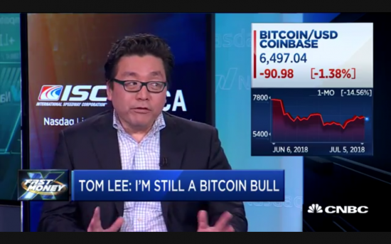 톰 리 미국 펀드스트래트 CEO(출처=美 CNBC 홈페이지 캡쳐)