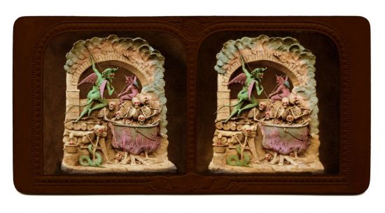 '더 현대 프로젝트: 3D: 더블 비전' 전시작, 3D 아트북 'Diableries'에 수록된 입체 그림(1860)<사진출처: Collection of Dr. Brian May, digitized by Denis Pellerin>