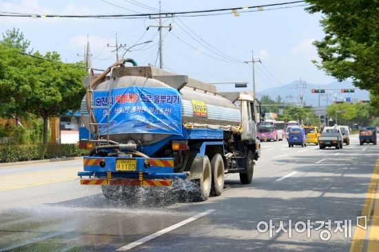 [포토] 전남 순천시, 폭염대응…이렇게라도