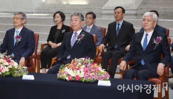 [포토]퇴임식 참석한 고영한·김창석·김신 대법관