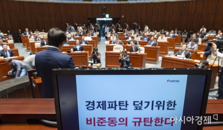 [포토] 자한당, 남북비준동의 반대 비상의총 개최