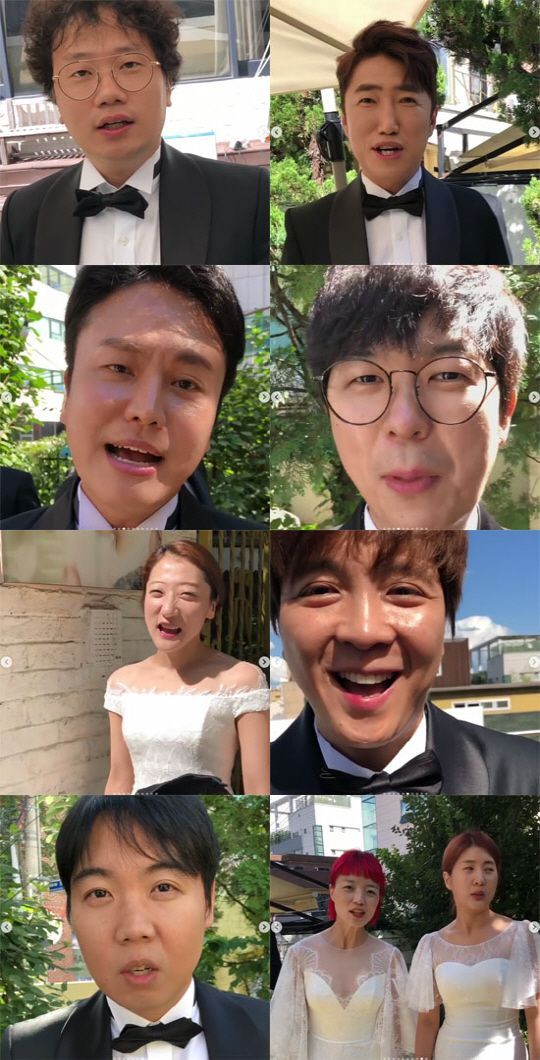 유세윤 "KBS 19기 개그맨 총출동!"…유상무·김연지 웨딩 촬영 현장 공개