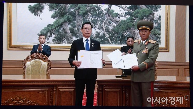 [포토]남북 군사분야 합의서 서명식