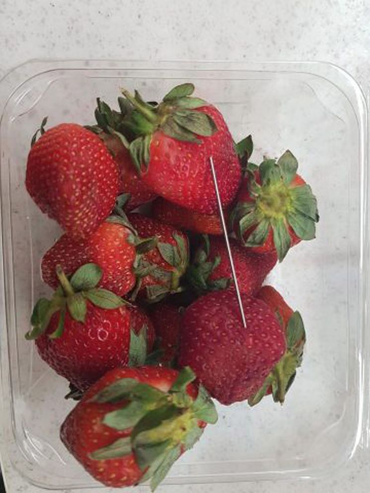 '바늘 딸기' 공포에…호주 대형마트, 바늘 판매 일시 중단
