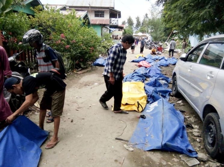 '印尼 참사' 강진·쓰나미로 최소 800여명 사망…"구조작업 난항"