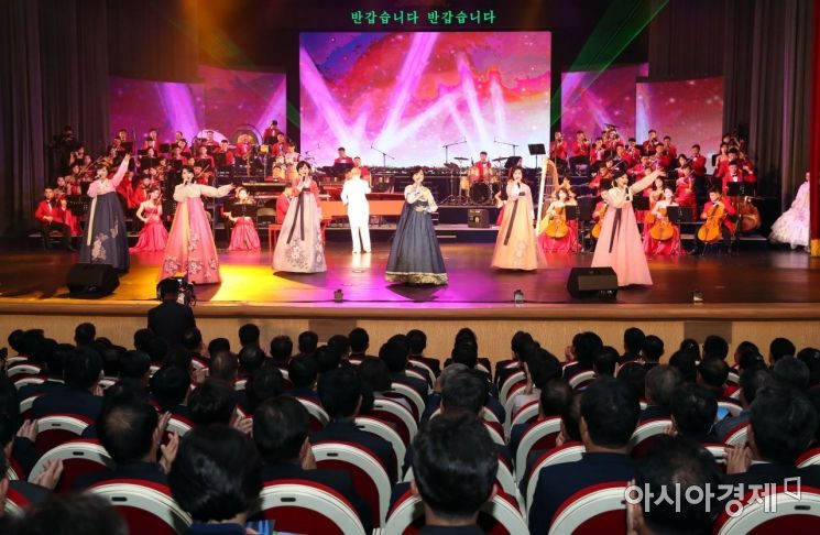 [포토] 화려한 북한의 환영공연