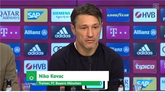 니코 코바치 바이에른 뮌헨 감독이 묀헨글라드바흐와의 경기가 끝난 뒤 기자회견을 하고 있다. 사진=슈폭스(Spox)
