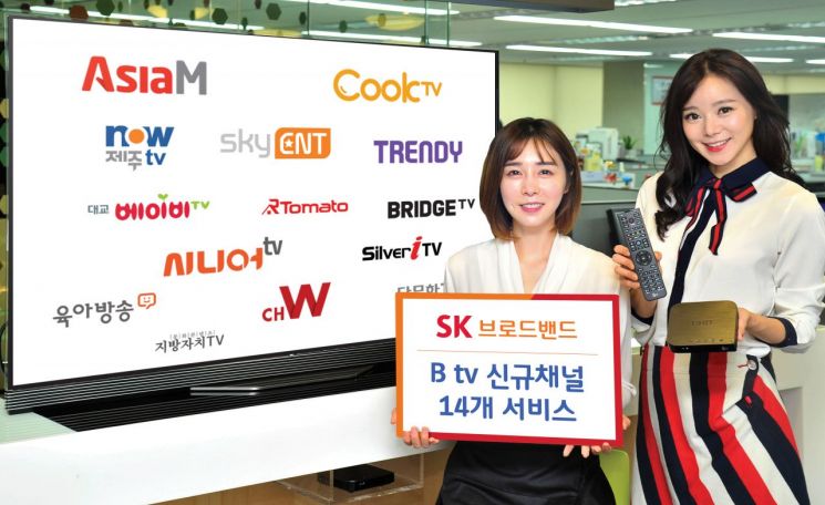 SK브로드밴드, B tv 14개 채널 서비스 추가
