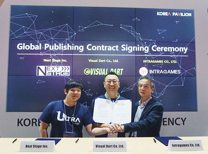 지난달 열린 '2018 도쿄 게임쇼'에서 넥스트 스테이지, 비주얼다트는 인트라게임즈와 글로벌 퍼블리싱 계약을 맺었다.