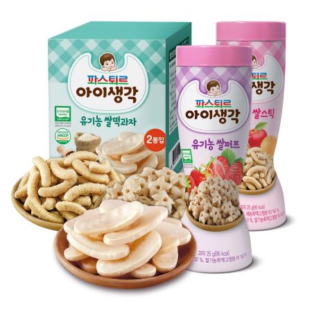 롯데푸드 파스퇴르, '아이생각' 유아용 유기농 쌀과자 3종 출시