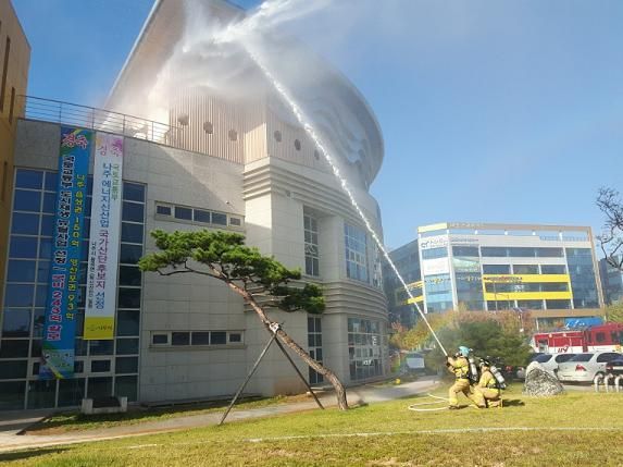 나주시, 빛가람동 화재 대응 소방훈련 실시