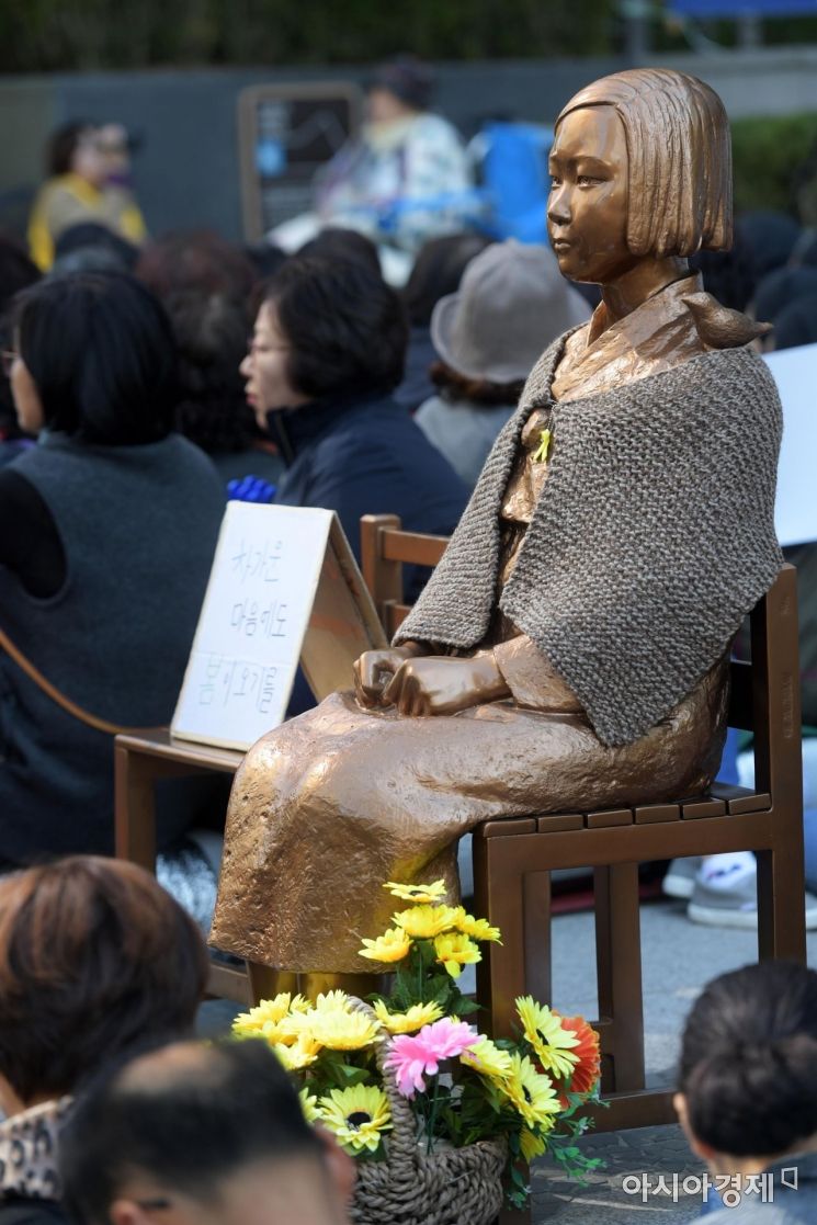 [포토]평화의 소녀상, 오늘도 굳건히