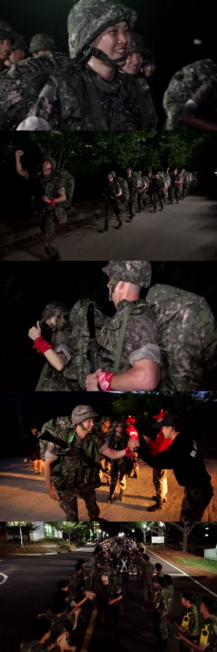 '진짜사나이300' 교육생들 어둠 속 완전 군장 행군 도전