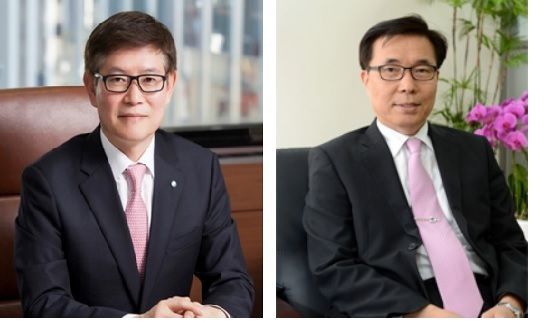 왼쪽부터 유재권 삼천리 대표, 강석기 대성에너지 대표