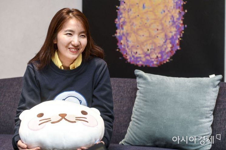 김미희 튜터링 대표가 23일 서울 중구 서울스퀘어 위워크에서 인터뷰 하고 있다./강진형 기자aymsdream@