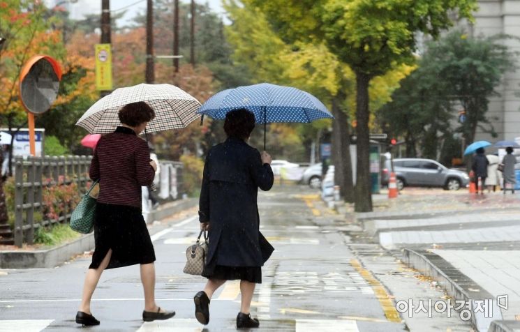 [포토] 비 내리는 여의도 거리