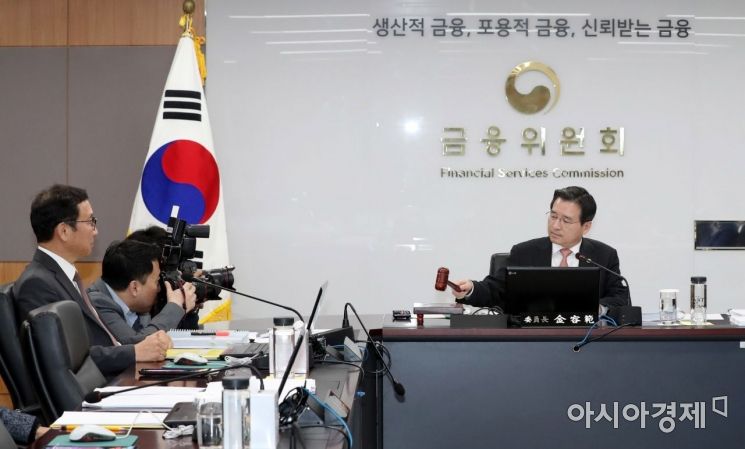 [포토]의사봉 두드리는 김용범 증권선물위원장