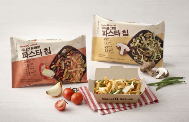 오리온, 신개념 원물요리간식 '마켓오 네이처 파스타칩' 2종 출시 