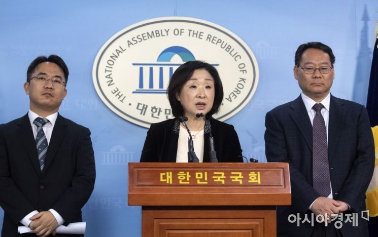 [포토] 심상정, 삼성바이오로직스 분식회계 관련 기자