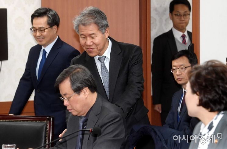 [포토] 경제현안간담회 참석하는 김수현 정책실장