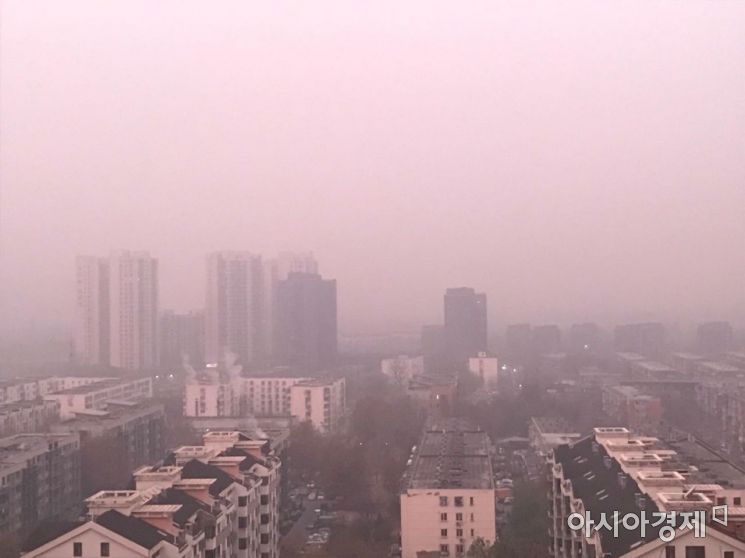 [포토]베이징 또 미세먼지…26일 답답한 하늘