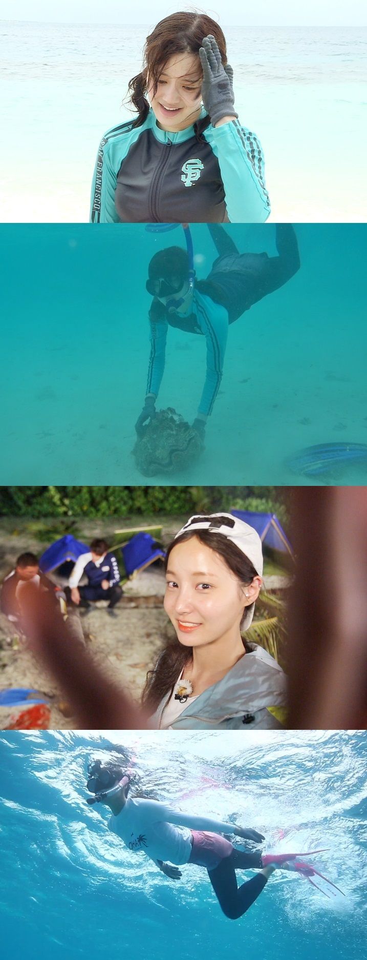 '정글의 법칙' 이유비X모모랜드 연우 출격…김병만도 놀란 인어급 수중활약