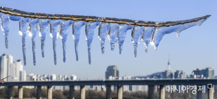 [포토]북극한파에 '꽁꽁'