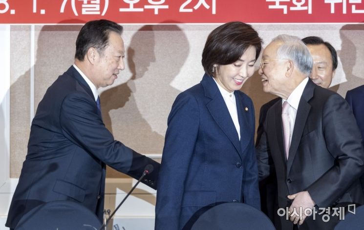 [포토] 자유한국당 찾은 박용만-손경식 회장