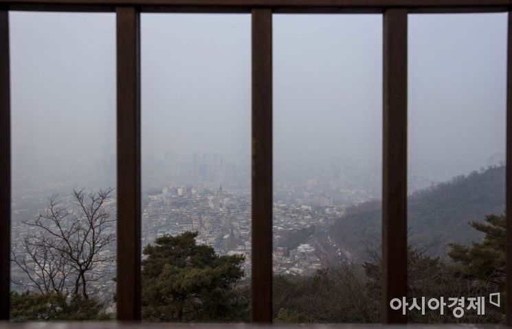 [포토] 미세먼지에 갇힌 도심