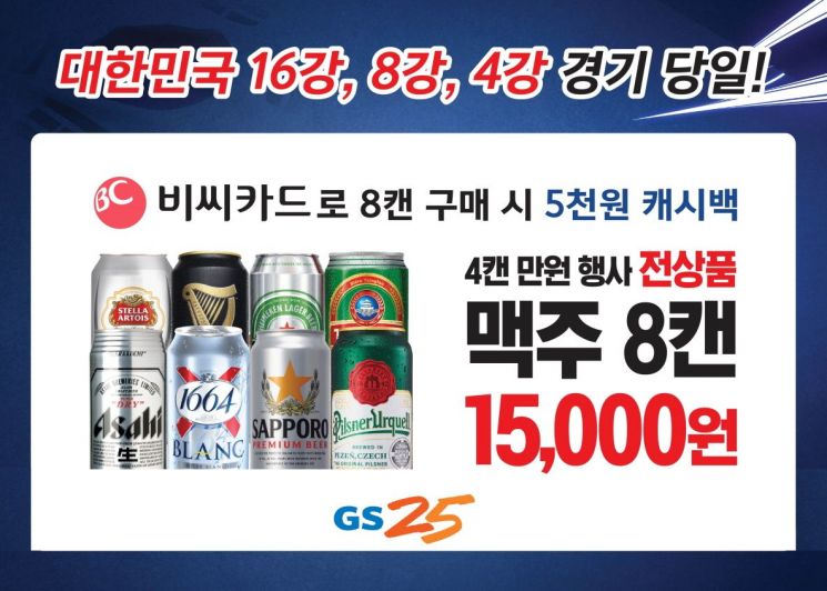 GS25 "연초 축구 열풍에 맥주·안주류 잘 나가네"