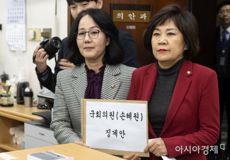 [포토] 자유한국당, 손혜원 의원 징계요구안 제출