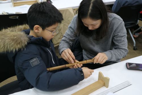 어린이 국악기(단소) 제작 아카데미  [사진= 국립국악원 제공]