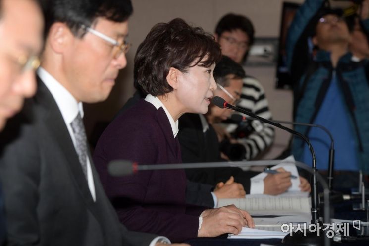 [포토]브리핑하는 김현미 국토교통부 장관