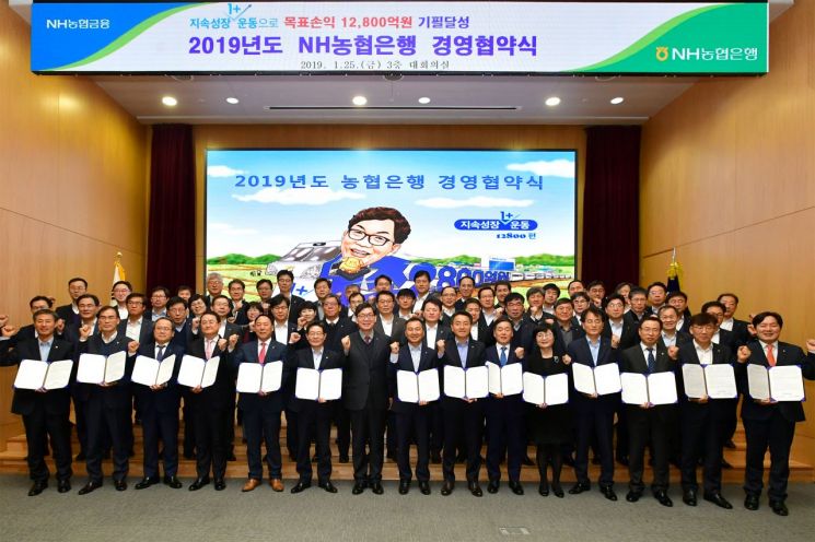 NH농협銀, 경영진 경영협약식…수익목표 달성 다짐