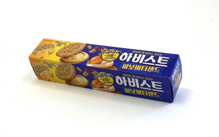 롯데제과, 고소함 끝판왕 ‘하비스트 피넛버터샌드’ 출시