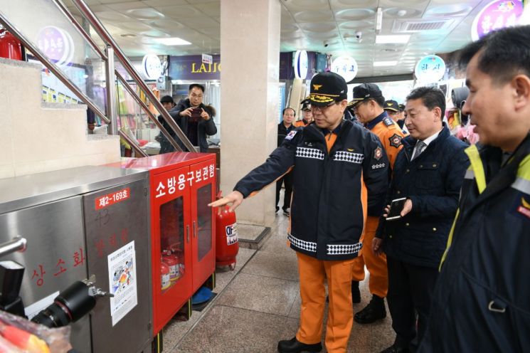 정문호 소방청장, 전통시장 화재안전관리 실태 현장점검