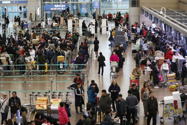 인천공항, 설 연휴기간 여객 일평균 20만2060명…역대 명절 최다
