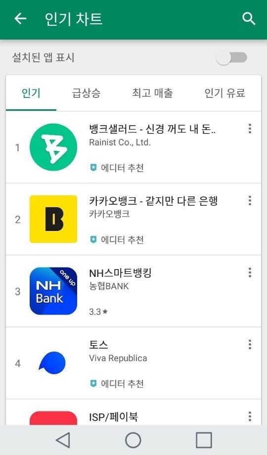 뱅크샐러드, 설 연휴 구글플레이 앱 차트 1위