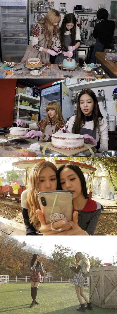 '가로채널' 블랙핑크 제니·리사, 케이크 만들기 도전…'금손' 면모 뽐내