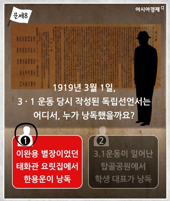 [카드뉴스]'3·1절' 특집 퀴즈, 당신의 실력을 보여주세요!