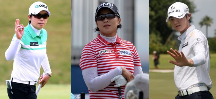 지은희와 양희영, 박성현(왼쪽부터)은 LPGA투어 2019시즌 초반에 3승을 합작하며 한국 여자골프를 이끌고 있다.