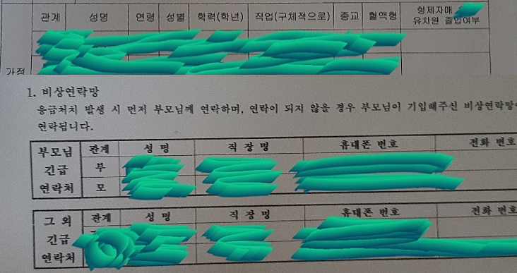 "아버지 뭐하시노" 부모 '연봉·학력' 묻는 유치원 기록카드 논란