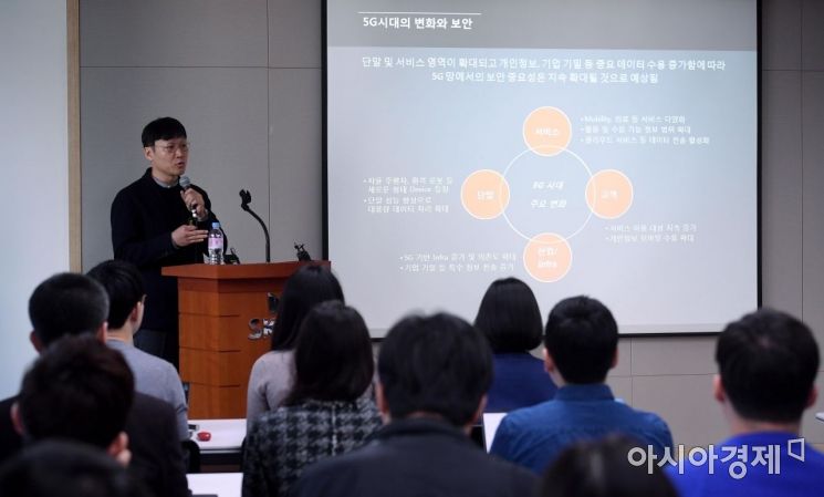 [포토] SKT, 양자암호통신 기술 언론 브리핑