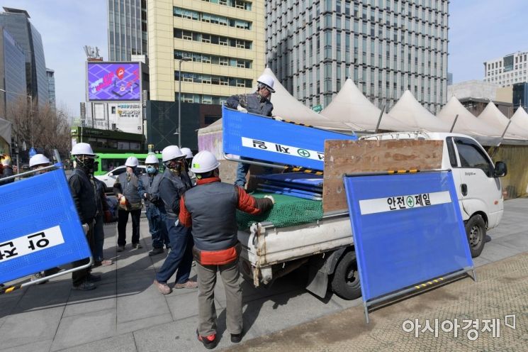 [포토]철거 앞둔 세월호 천막
