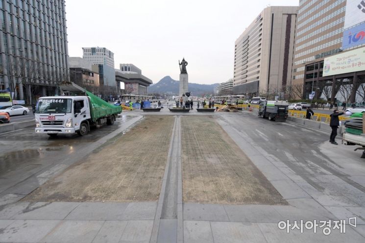 [포토]세월호 천막 사라진 광화문광장