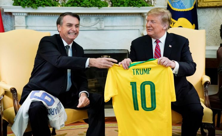 "대단한 위업" 트럼프 만난 '남미 트럼프', 서로 치켜세우기(종합)