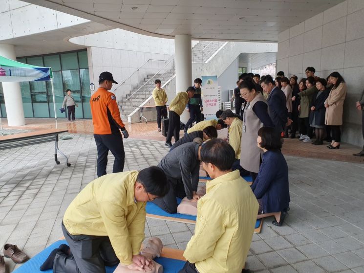 광주 서구, 민방위 화재대피 훈련 실시